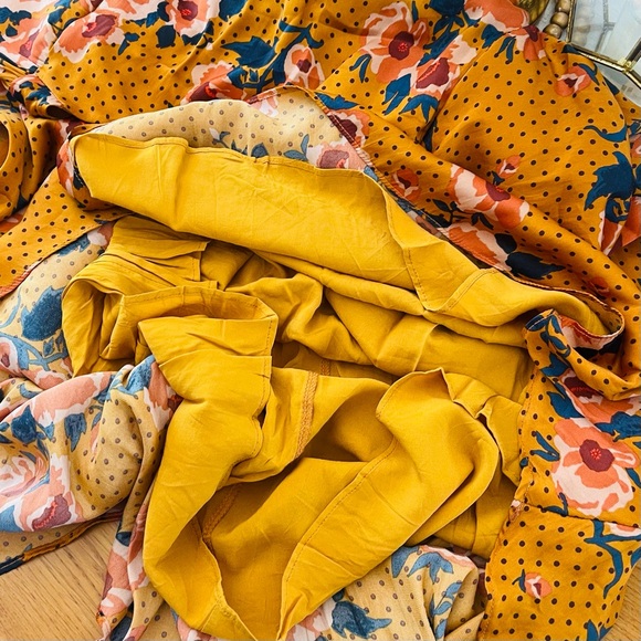 Free People Floral Mustard Dress - Picture 12 of 13